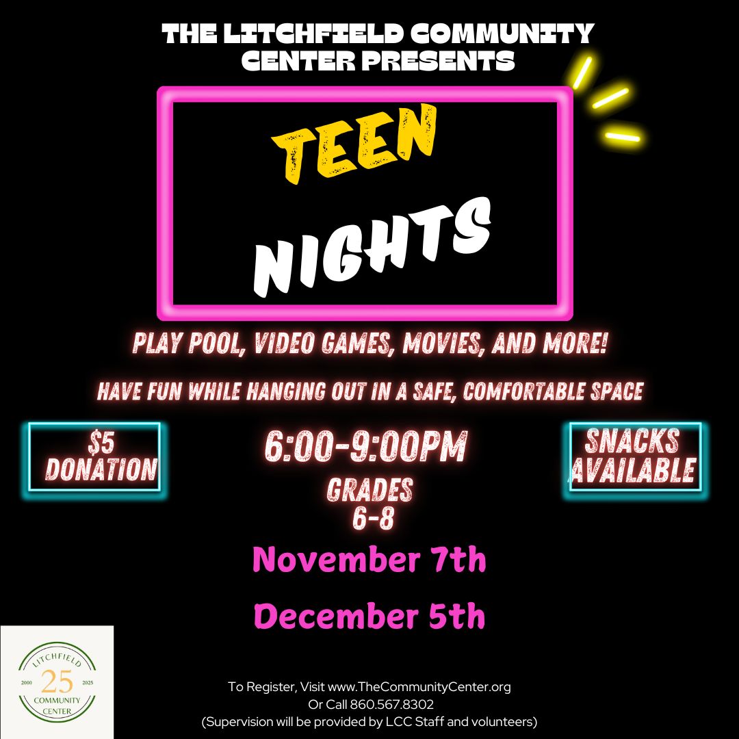 Litchfield Community Center Teen Nights ndec 2025 (Instagram Post) (1)
