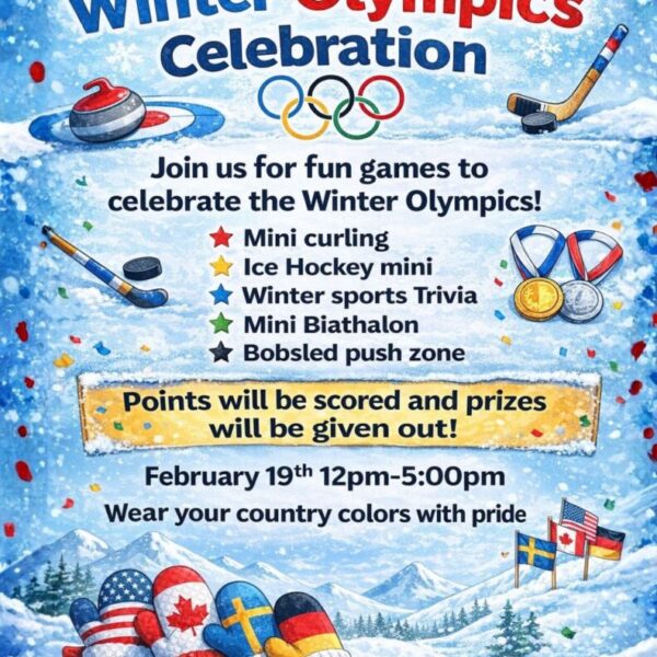Winter Olympics! games and Celebration (All Ages!)