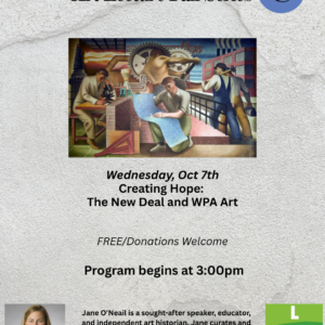 Culturally Curious Art Lecture Series: Creating Hope