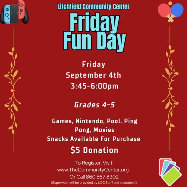 Friday Fun Day (Grades 4-5) Sept 4th