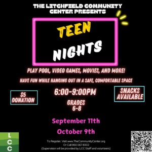 Teen Nights Grades 6-8 October 9th