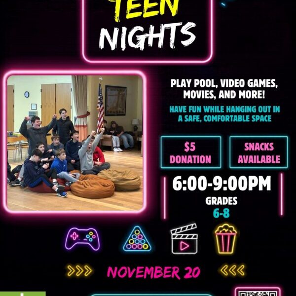 Teen Nights Grades 6-8 November 20th